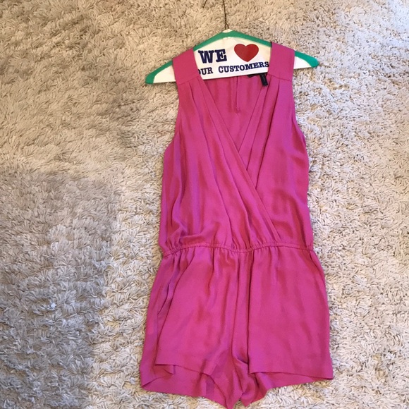 BCBG PINK ROMPER WITH POCKETS - Picture 1 of 5